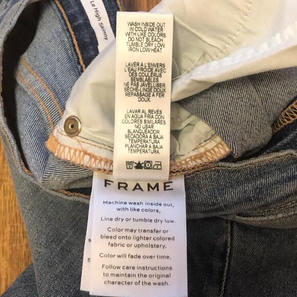 Frame Denim Le High Skinny Petal Hem Jeans in Hamerton Size 32 - Picture 9 of 12